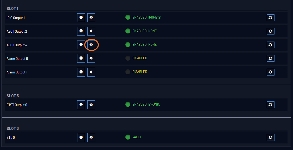 The Option Cards Screen