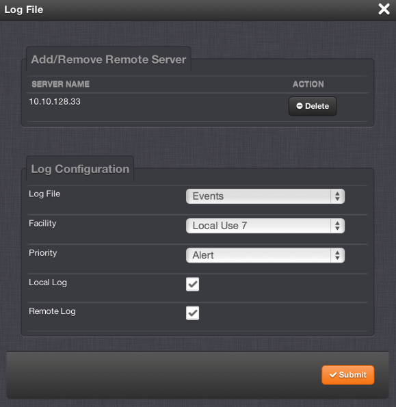 Configuring Logs