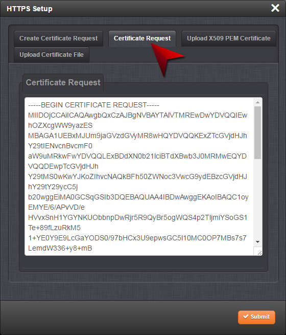 Creating an HTTPS Certificate Request