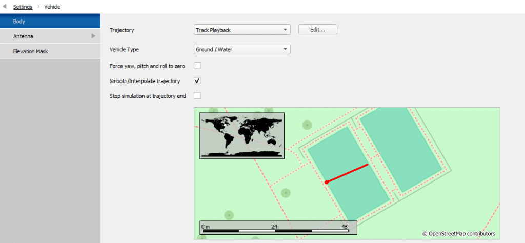 Simulating the ISO 17123-8 procedure through Skydel