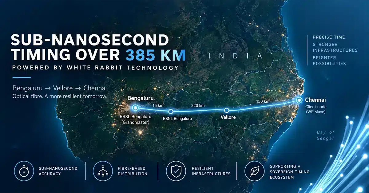 Safran Electronics & Defense Enables India's First Long-Distance Dissemination of Indian Standard Time over White Rabbit